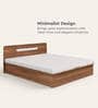 Juno Queen Size bed with Box Storage in Brown Colour