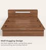Juno Queen Size bed with Box Storage in Brown Colour