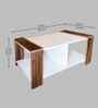 Jupiter Coffee Table In Frosty White & Four Season Dark Finish