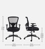 Jupiter-Go Breathable Mesh Ergonomic Chair in Black Colour