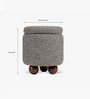 Jupiter Pouf In Ribbed Finish