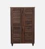 Jurou 4 Door Shoe Cabinet in Columbia Walnut Finish