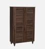Jurou 4 Door Shoe Cabinet in Columbia Walnut Finish