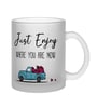 Just Enjoy Frosted White 350ml Glass Coffee Mug