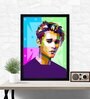 Justin Bieber Texture Paper Framed Art Print