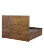 Justin Queen Size Bed with Storage in Knottywood Finish