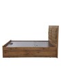 Justin Queen Size Bed with Storage in Knottywood Finish