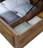 Justin Queen Size Bed with Storage in Knottywood Finish