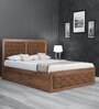 Justin Queen Size Bed with Storage in Knottywood Finish