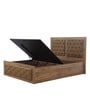 Justin Queen Size Bed with Storage in Knottywood Finish
