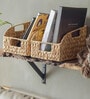 (1Pc) Beige Water Hyacinth Handmade Storage Basket & Wardrobe Organiser