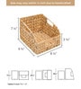 (1Pc) Beige Water Hyacinth Handmade Storage Basket & Wardrobe Organiser