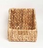 (1Pc) Beige Water Hyacinth Handmade Storage Basket & Wardrobe Organiser