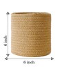 Natural Jute 6x6 Inch Storage Basket Pack of 2