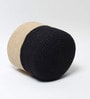 Set Of 2 Black & Beige Jute Handwoven Multipurpose Planter & Storage Basket