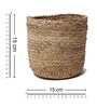 Set Of 2 Beige Jute Handwoven Multipurpose Planter & Storage Basket