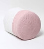 Set Of 2 Pink & White Jute Handwoven Multipurpose Planter & Storage Basket