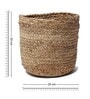 Set Of 2 Beige Jute Handwoven Multipurpose Planter & Storage Basket
