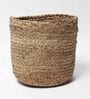 Set Of 2 Beige Jute Handwoven Multipurpose Planter & Storage Basket