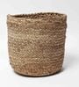 Set Of 2 Beige Jute Handwoven Multipurpose Planter & Storage Basket