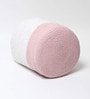 Set Of 2 Pink & White Jute Handwoven Multipurpose Planter & Storage Basket