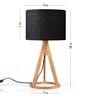 Jute Black Trio Wooden Lamp