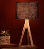 Jute Black Trio Wooden Lamp