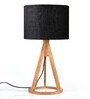 Jute Black Trio Wooden Lamp