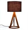 Jute Black Trio Wooden Lamp