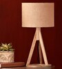 Jute Brown Trio Wooden Lamp