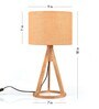 Jute Brown Trio Wooden Lamp