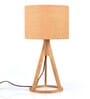 Jute Brown Trio Wooden Lamp