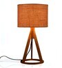 Jute Brown Trio Wooden Lamp