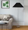 Jute Coolie Shade Floor Lamp Steel Base