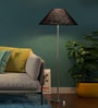 Jute Coolie Shade Floor Lamp Steel Base
