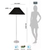Jute Coolie Shade Floor Lamp Steel Base