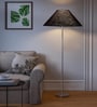 Jute Coolie Shade Floor Lamp Steel Base