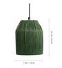 Jute Divines Handwoven Cylindrical Hanging Pendant Lamp in Jute & Iron (10 inch)