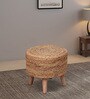 Jute Fabric Seating Stool in Natural Colour