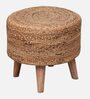Jute Fabric Seating Stool in Natural Colour