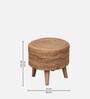 Jute Fabric Seating Stool in Natural Colour
