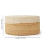 Jute Pouffe In White & Beige Colour