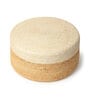 Jute Pouffe In White & Beige Colour