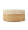 Jute Pouffe In White & Beige Colour