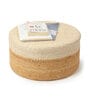 Jute Pouffe In White & Beige Colour