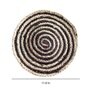 Spiral Design (12x12) Black & Brown Jute (Set of 2) Placemat