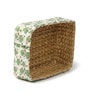 (1Pc) Multicolor Straw Rectangular Storage Basket & Wardrobe Organiser