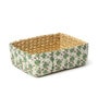 (1Pc) Multicolor Straw Rectangular Storage Basket & Wardrobe Organiser