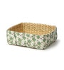 (1Pc) Multicolor Straw Rectangular Storage Basket & Wardrobe Organiser