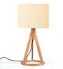 Jute White Trio Wooden Lamp